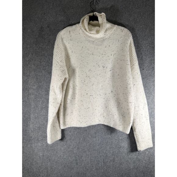 Jessica‎ Simpson Sweater Women Large White Turtleneck Knit Pullover Stretch - Picture 1 of 8